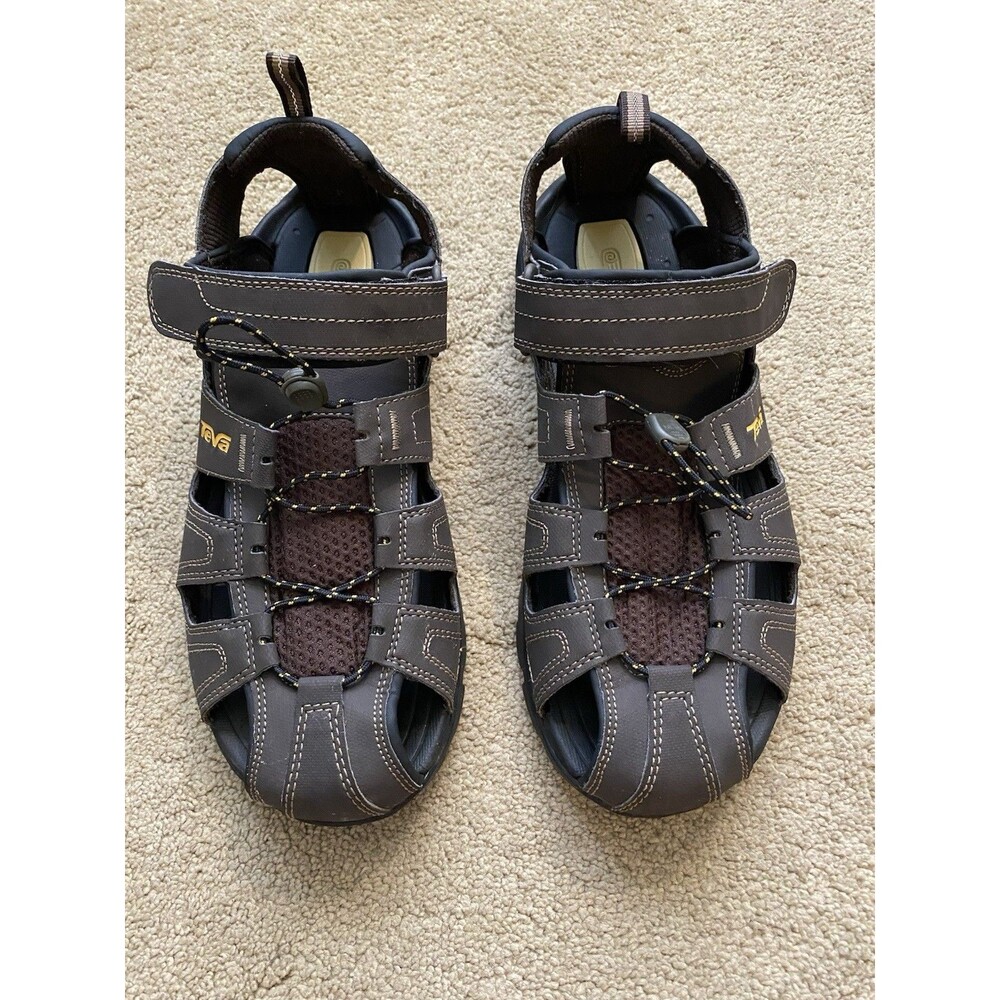 Teva Men's Forebay Hiking Sandal Brown Mesh Gorpcore Techwear Men’s Size 9
